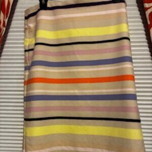 Lord & Taylor Striped Skirt, Lined, full zipper closure, Cotton Spandex Size 14